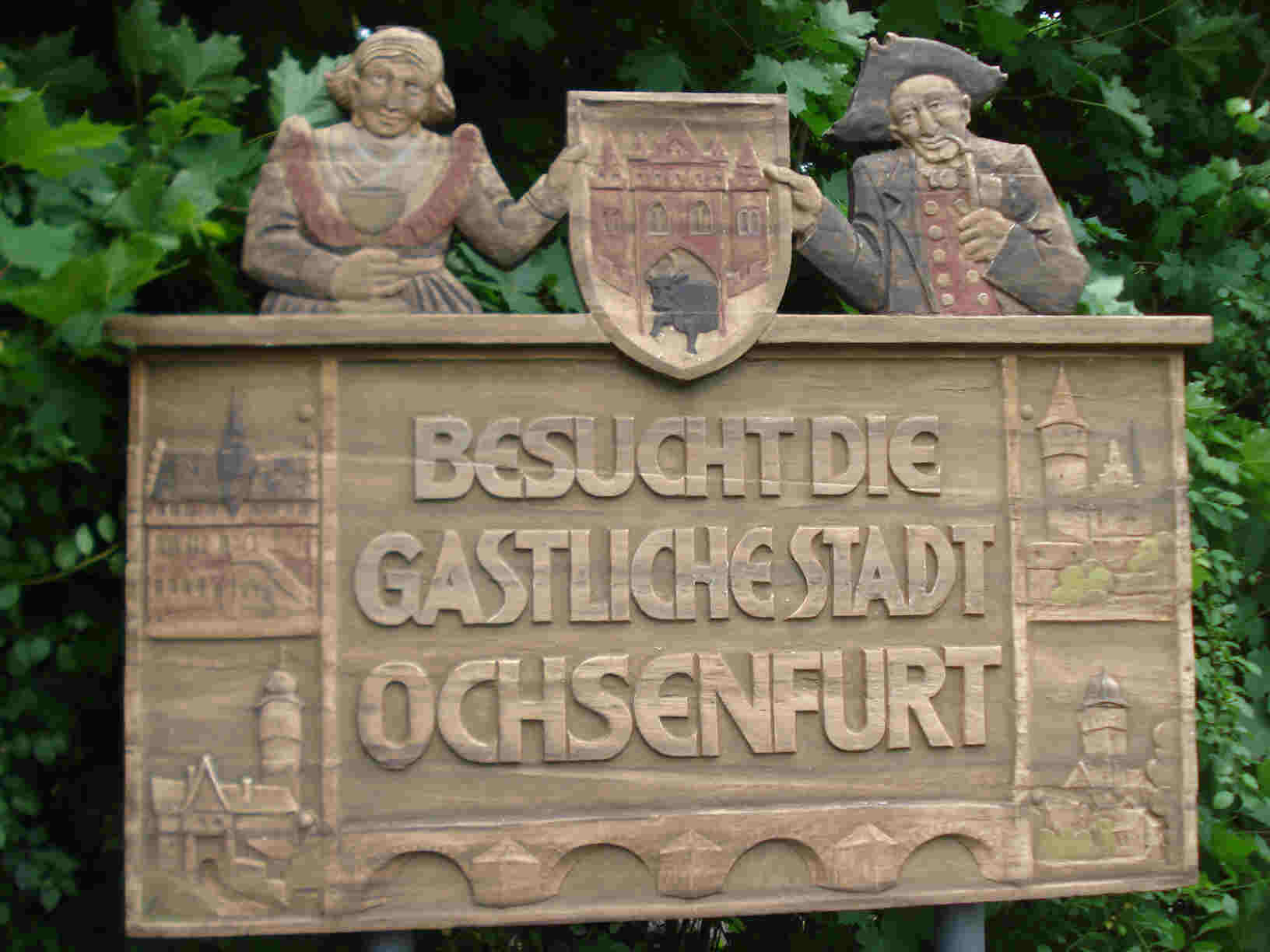 Schild: Besucht Ochsenfurt